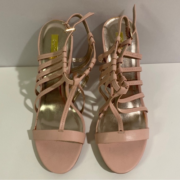 Qupid Women's 10 Pink Strappy Heels - Picture 1 of 8